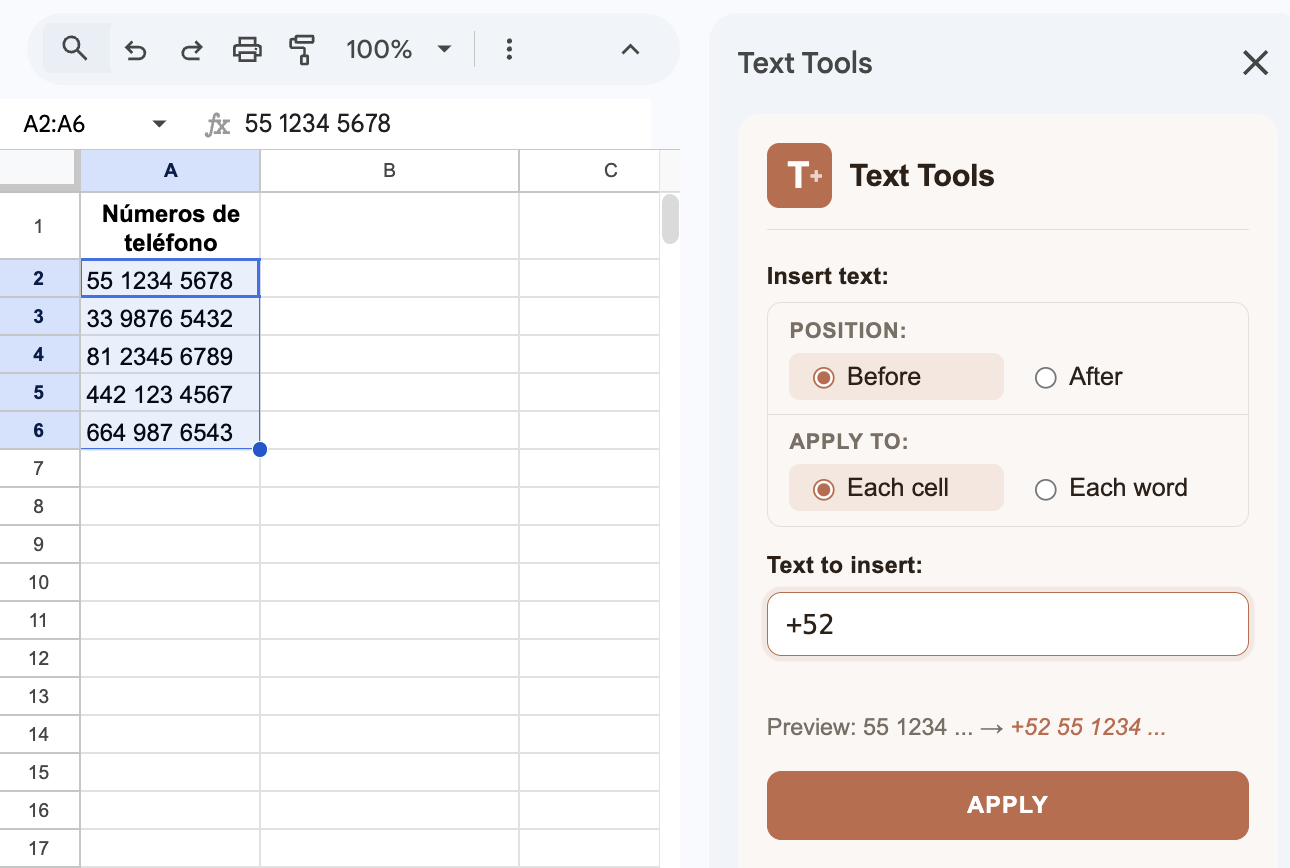 Método 2: Con Text Tools (más rápido)