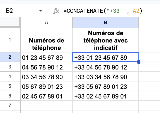 Écrivez la formule de préfixe