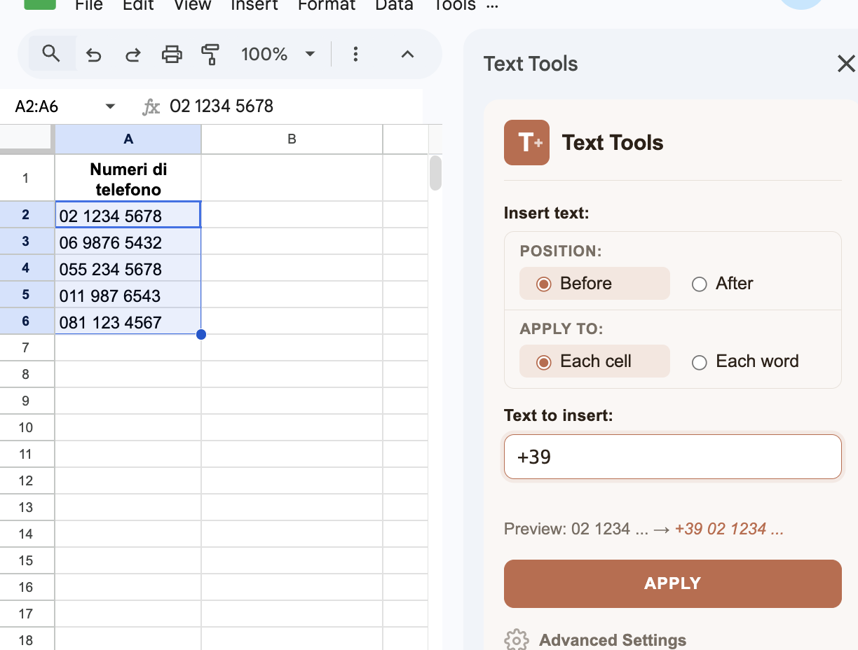 Metodo 2: Usare Text Tools (più veloce)