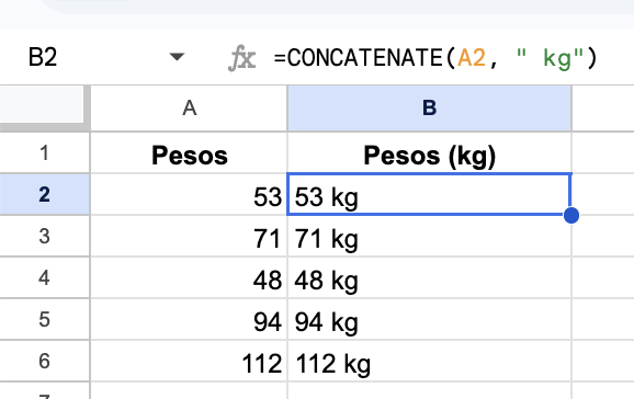 Escribe la fórmula de sufijo