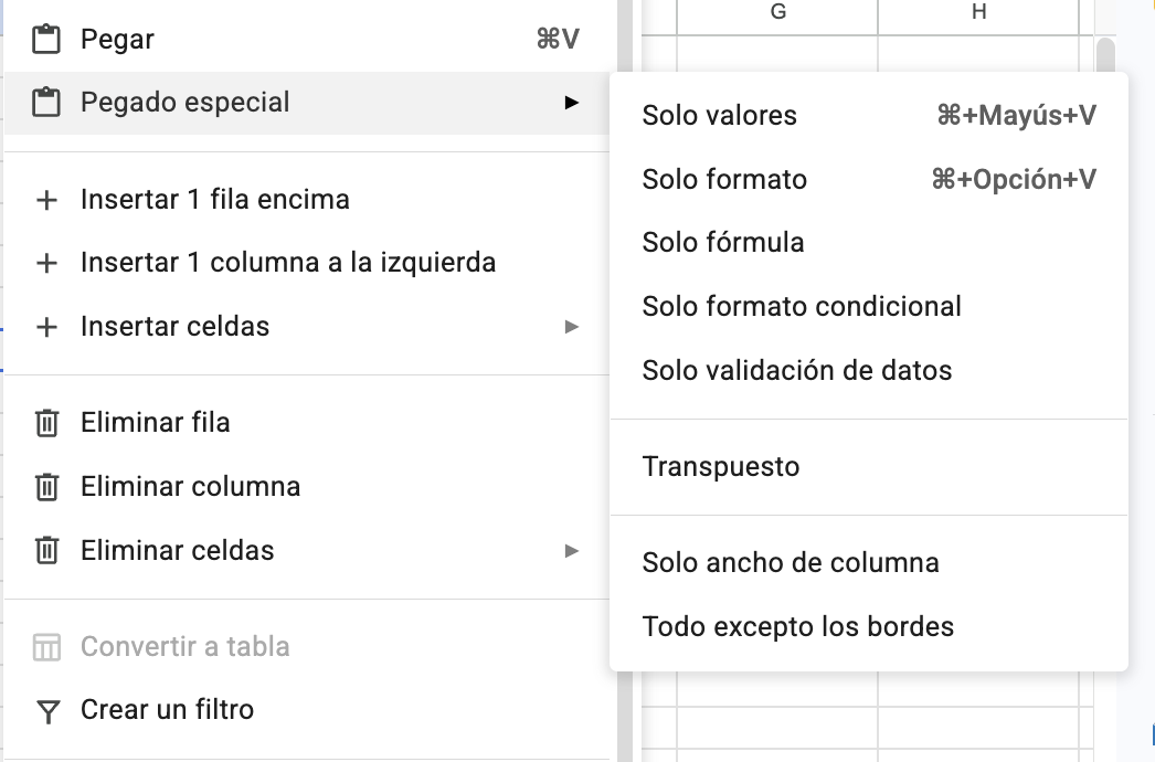 Extiende la fórmula y reemplaza los originales